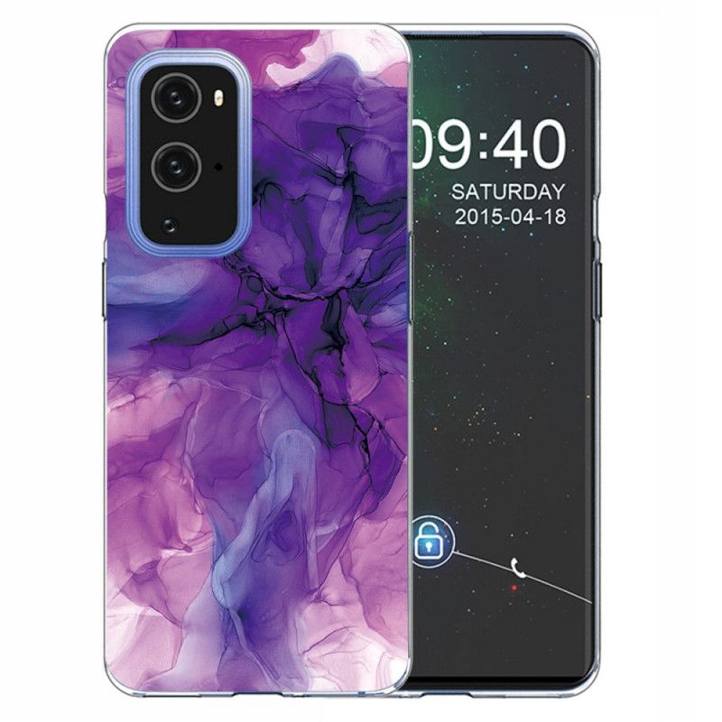 Kuori OnePlus 9 Pro Magenta Harmaa Värillinen Marmori