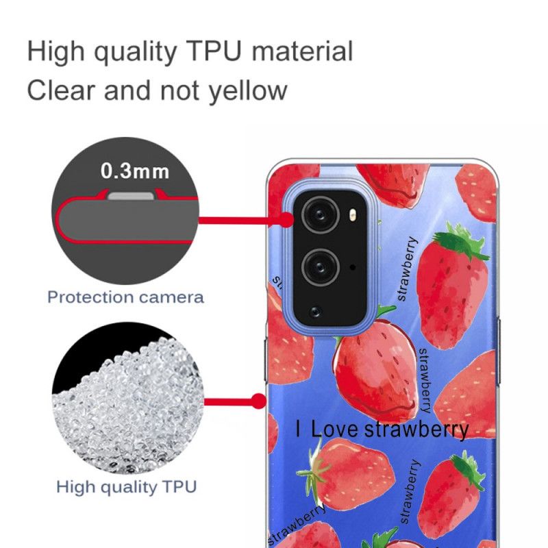 Kuori OnePlus 9 Pro Mansikka / Rakastan Mansikkaa Suojakuori