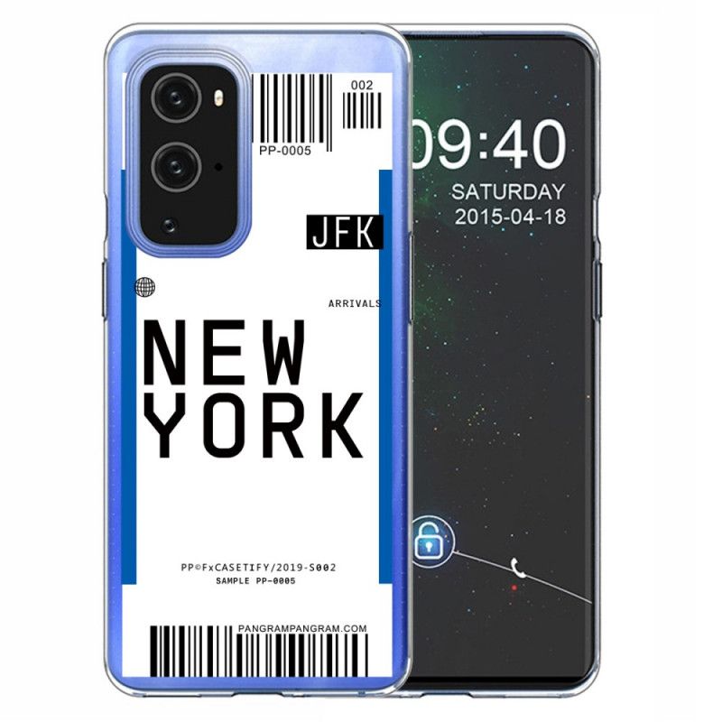 Kuori OnePlus 9 Pro Tummansininen Musta Maihinnousukortti New Yorkiin Suojakuori