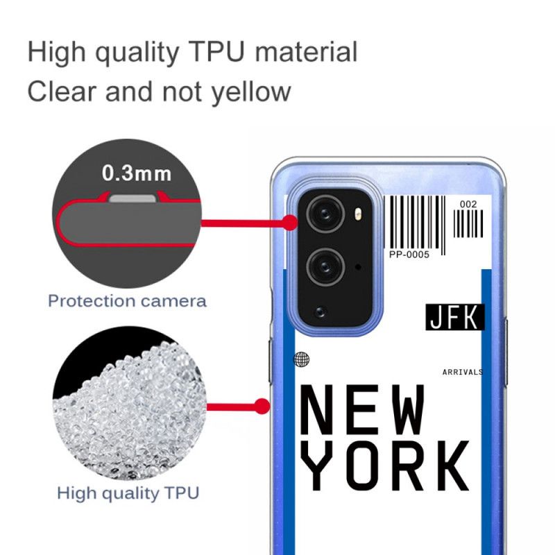 Kuori OnePlus 9 Pro Tummansininen Musta Maihinnousukortti New Yorkiin Suojakuori