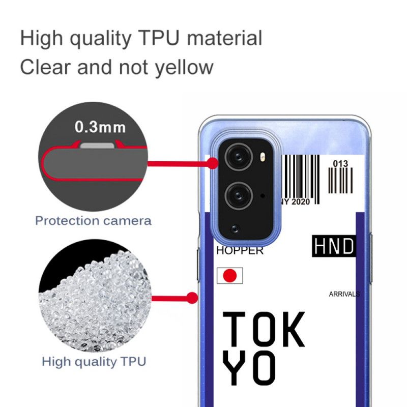 Kuori OnePlus 9 Pro Tummansininen Musta Maihinnousukortti Tokio