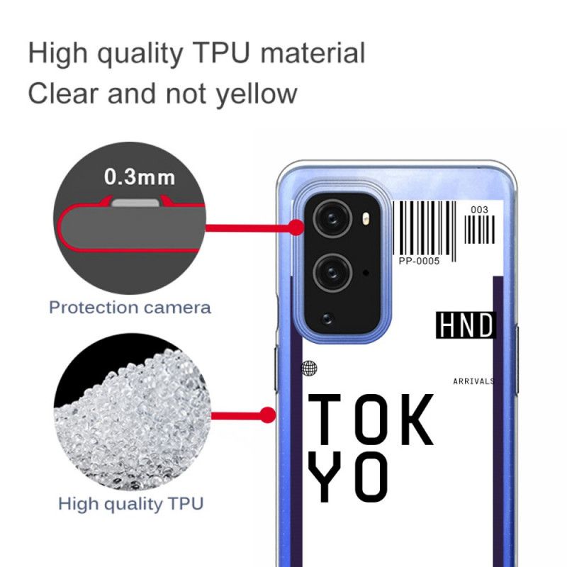 Kuori OnePlus 9 Pro Tummansininen Musta Maihinnousukortti Tokio