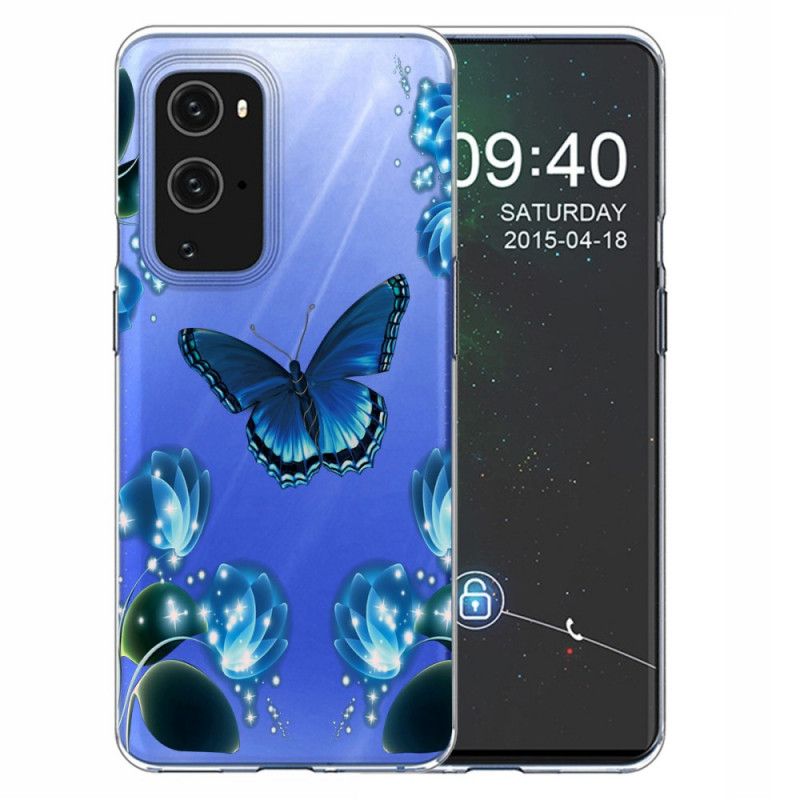 Kuori OnePlus 9 Pro Tummansininen Tummansininen Ylellinen Perhonen