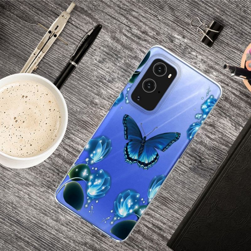 Kuori OnePlus 9 Pro Tummansininen Tummansininen Ylellinen Perhonen