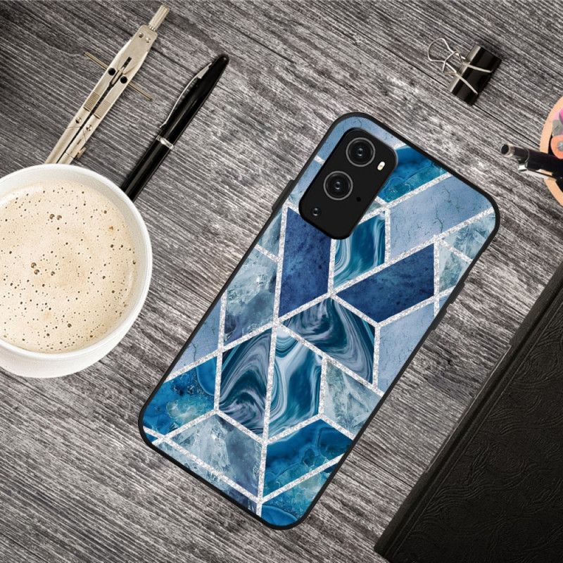 Kuori OnePlus 9 Pro Vaaleanpunainen Valkoinen Marmorinen Kimallus