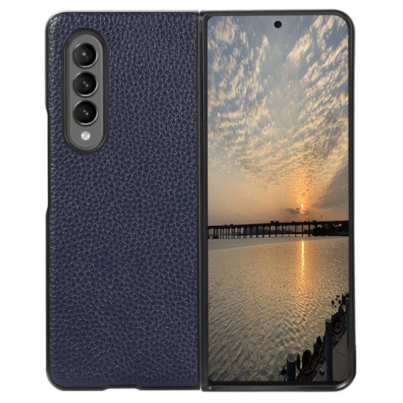 Kuori Samsung Galaxy Z Fold 4 Litchi Faux Leather Vintage -efekti