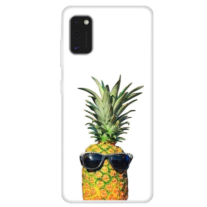 Case Kuoret Samsung Galaxy A41 Puhelinkuoret Läpinäkyvä Ananas Lasilla