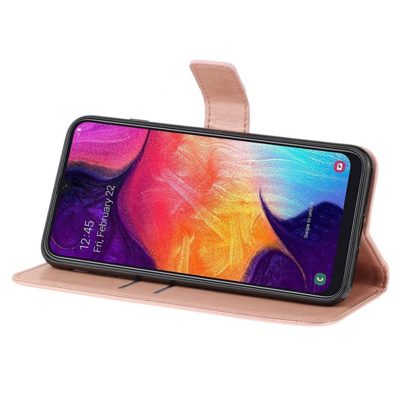 Kotelot Samsung Galaxy A41 Ruskea Violetti Kukkakuvioinen Remmi