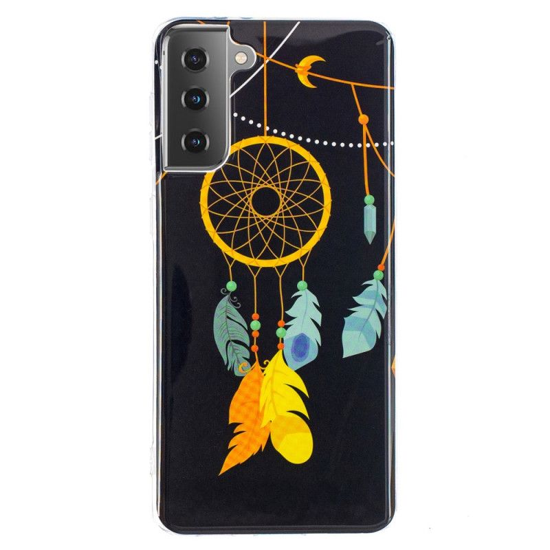 Case Kuoret Samsung Galaxy S21 5G Keltainen Musta Puhelinkuoret Loisteputki