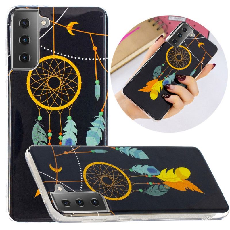 Case Kuoret Samsung Galaxy S21 5G Keltainen Musta Puhelinkuoret Loisteputki