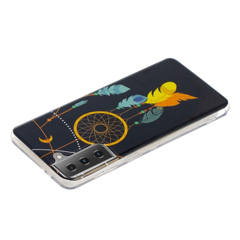 Case Kuoret Samsung Galaxy S21 5G Keltainen Musta Puhelinkuoret Loisteputki