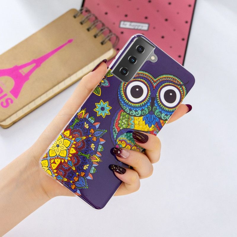 Case Kuoret Samsung Galaxy S21 5G Puhelinkuoret Fluoresoiva Mandalapöllö