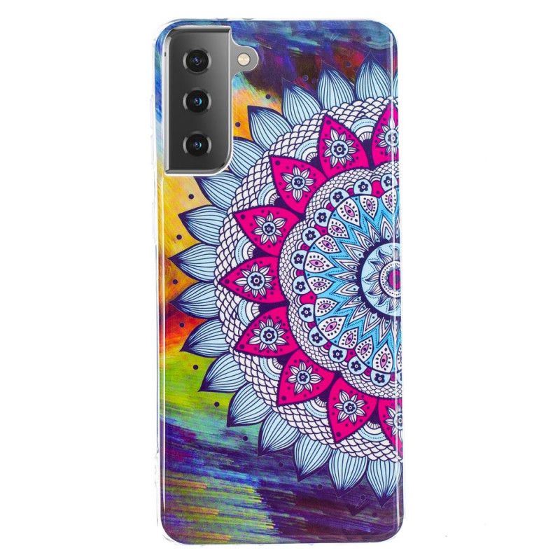 Case Kuoret Samsung Galaxy S21 5G Puhelinkuoret Fluoresoiva Värillinen Mandala