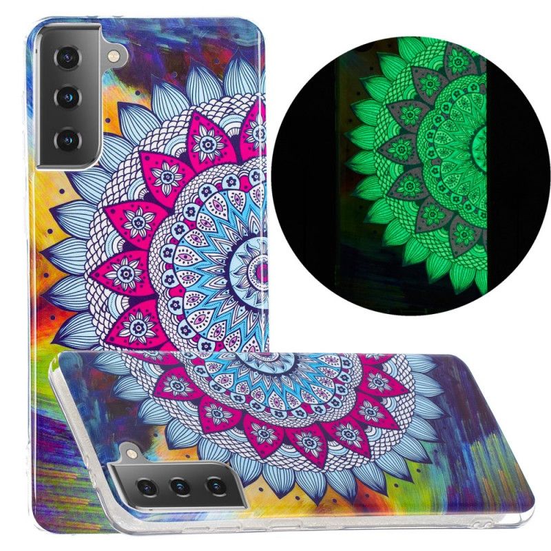 Case Kuoret Samsung Galaxy S21 5G Puhelinkuoret Fluoresoiva Värillinen Mandala