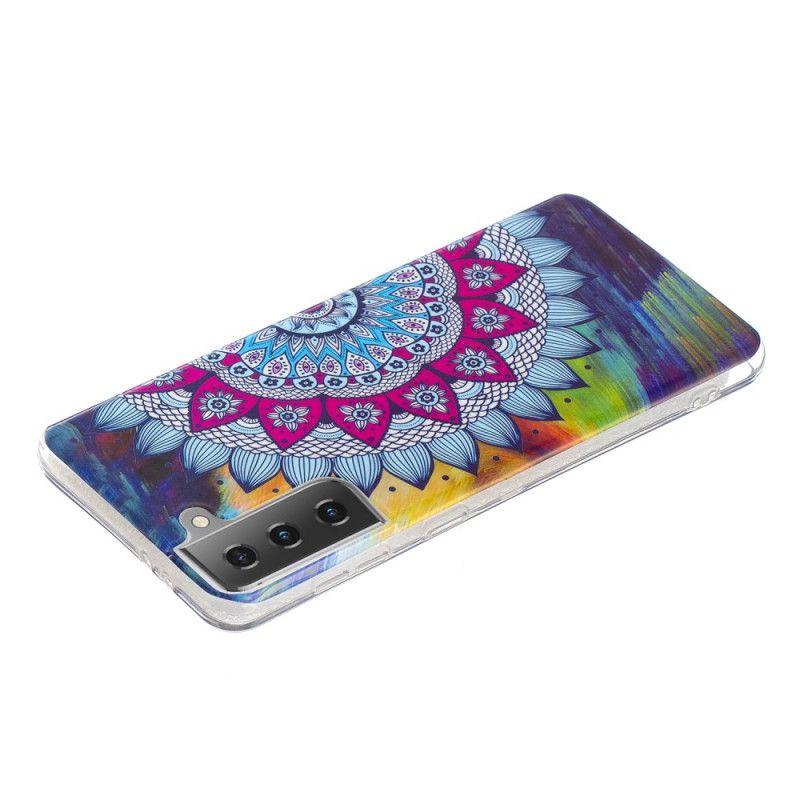 Case Kuoret Samsung Galaxy S21 5G Puhelinkuoret Fluoresoiva Värillinen Mandala