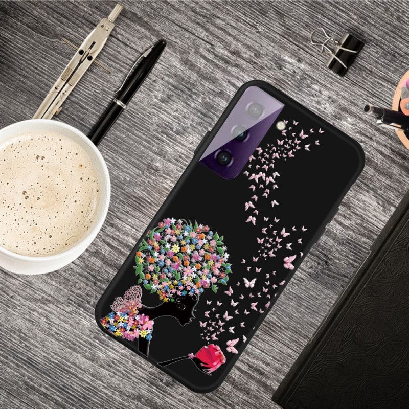 Case Kuoret Samsung Galaxy S21 5G Puhelinkuoret Nainen. Jolla On Kukallinen Pää