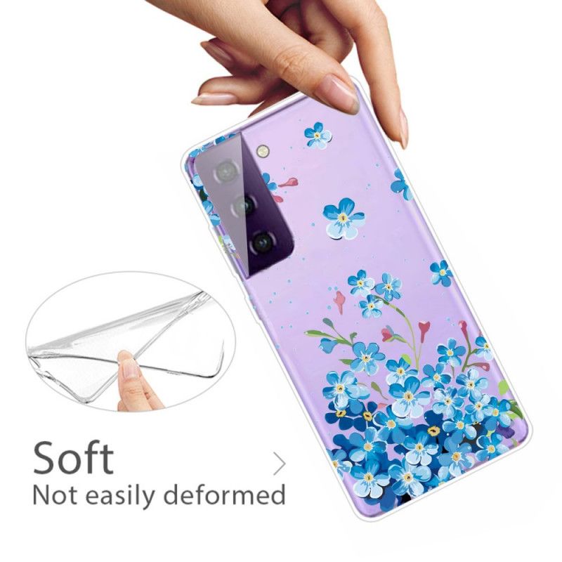 Case Kuoret Samsung Galaxy S21 5G Puhelinkuoret Sinisiä Kukkia