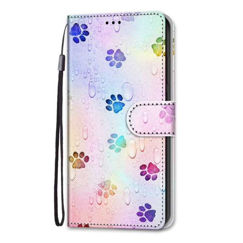 Flip Case Samsung Galaxy S21 5G Jalanjäljet Sateessa