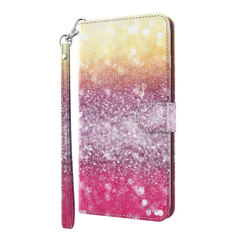 Flip Case Samsung Galaxy S21 5G Magentan Kimallusgradientti