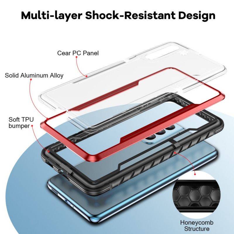 Kuori Samsung Galaxy S21 5G Harmaa Musta Hybridi Läpinäkyvät Puskurin Reunat