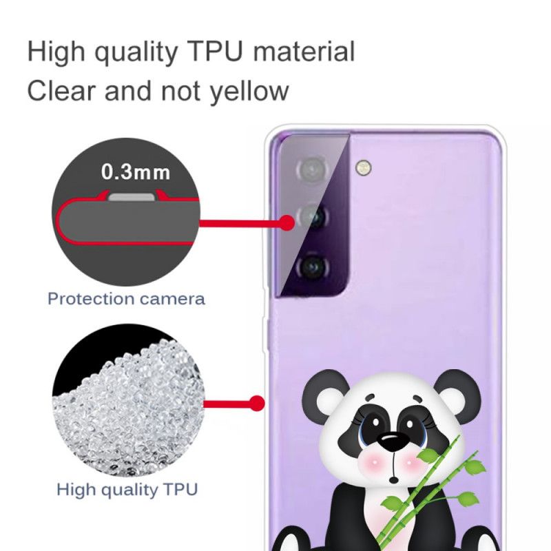 Kuori Samsung Galaxy S21 5G Läpinäkyvä Surullinen Panda Suojakuori