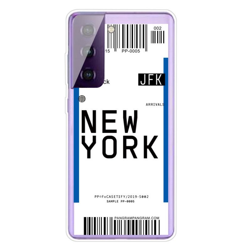 Kuori Samsung Galaxy S21 5G Tummansininen Musta Maihinnousukortti New Yorkiin