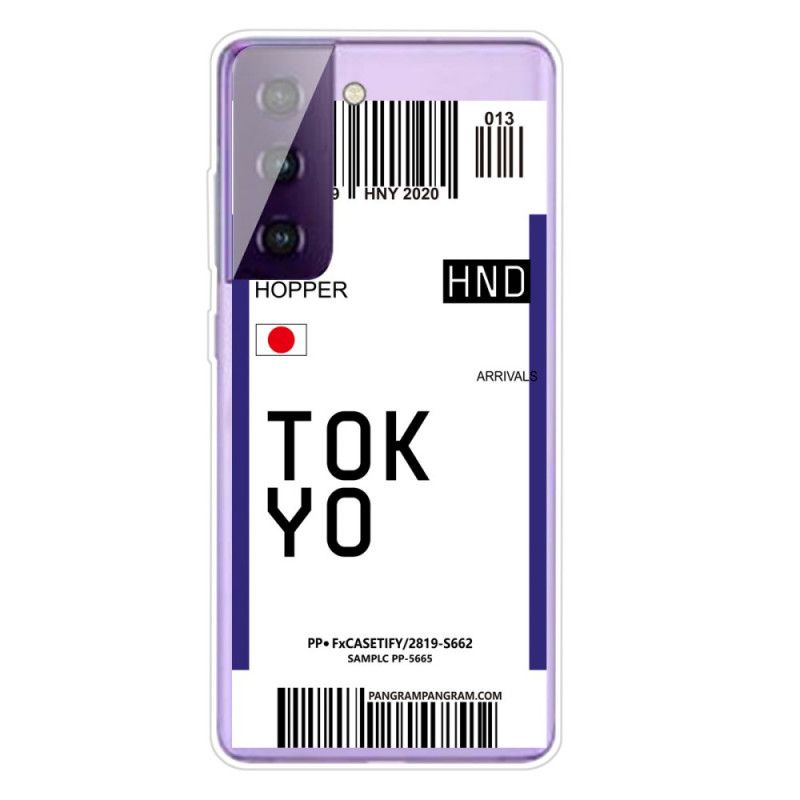 Kuori Samsung Galaxy S21 5G Tummansininen Musta Maihinnousukortti Tokio