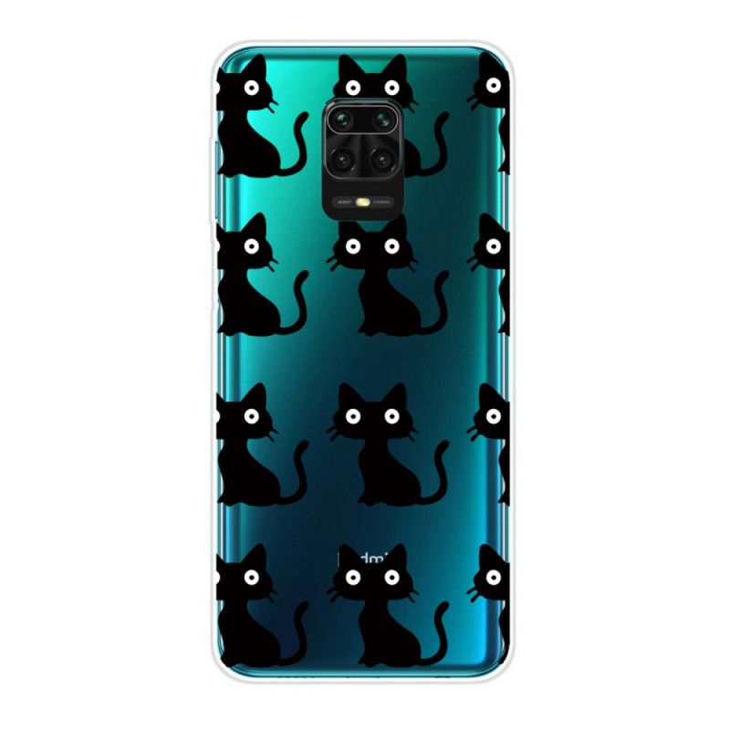 Case Kuoret Xiaomi Redmi Note 9S / Note 9 Pro Puhelinkuoret Useita Mustia Kissoja