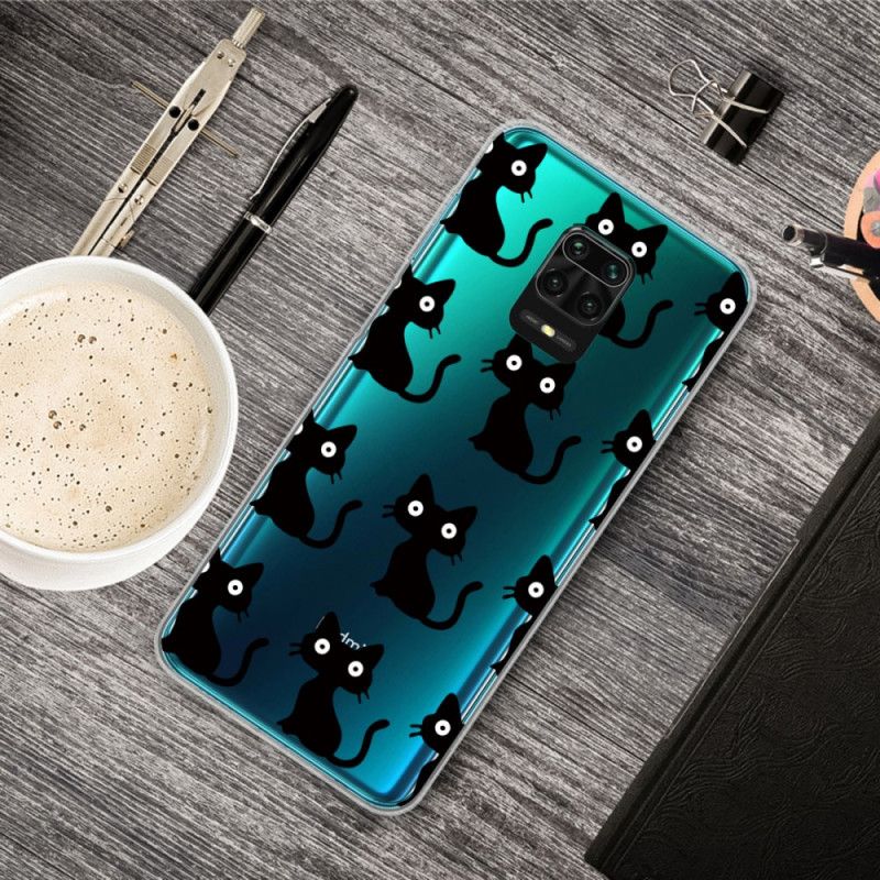 Case Kuoret Xiaomi Redmi Note 9S / Note 9 Pro Puhelinkuoret Useita Mustia Kissoja