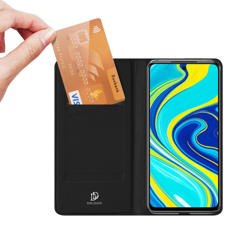 Flip Kotelot Xiaomi Redmi Note 9S / Note 9 Pro Tummansininen Musta Dux Ducis Suojakuori