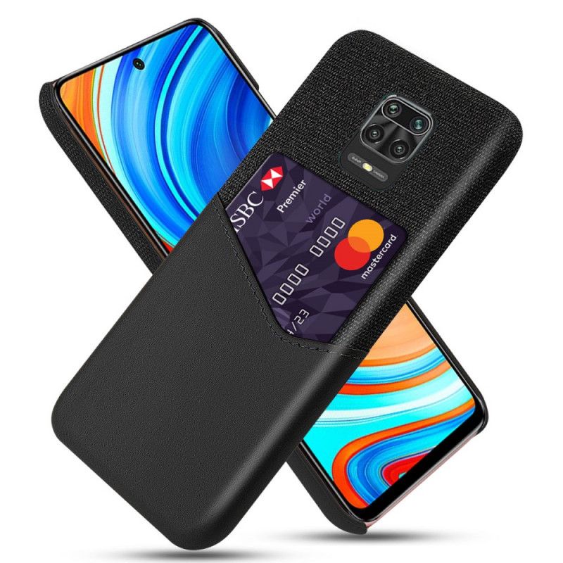 Kuori Xiaomi Redmi Note 9S / Note 9 Pro Harmaa Musta Kortin Haltija Suojakuori