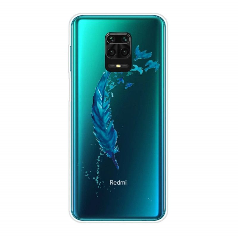 Kuori Xiaomi Redmi Note 9S / Note 9 Pro Kaunis Sininen Sulka Suojakuori