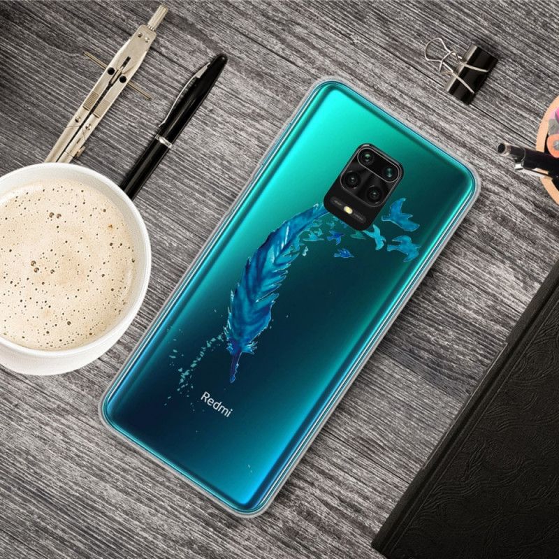 Kuori Xiaomi Redmi Note 9S / Note 9 Pro Kaunis Sininen Sulka Suojakuori