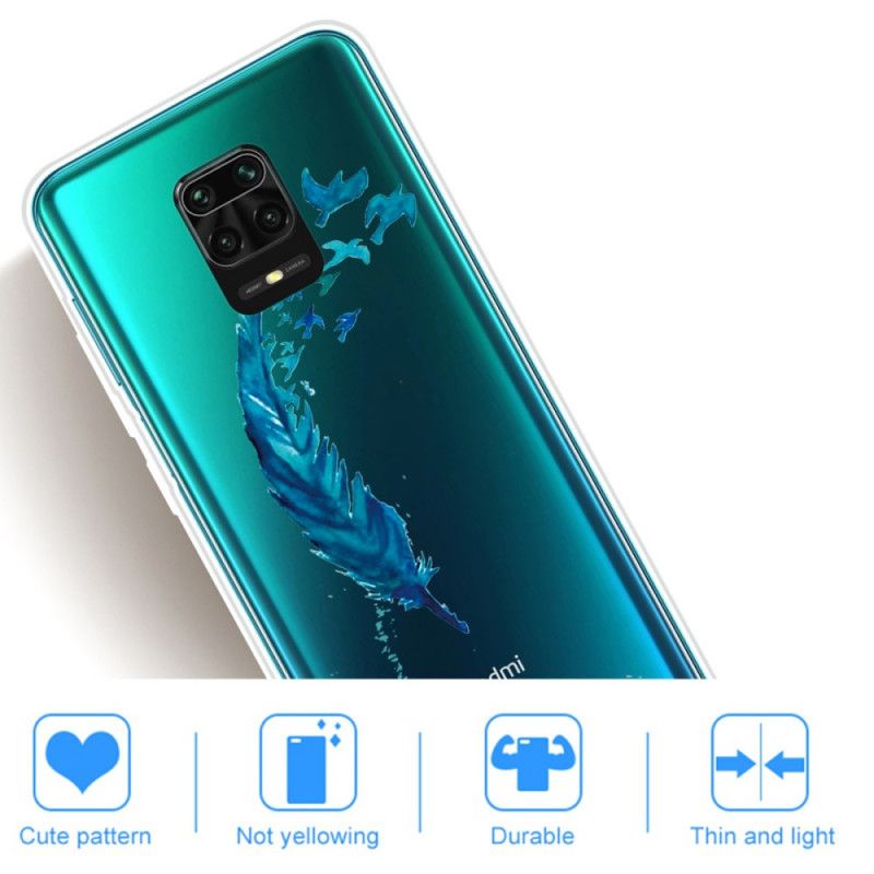 Kuori Xiaomi Redmi Note 9S / Note 9 Pro Kaunis Sininen Sulka Suojakuori