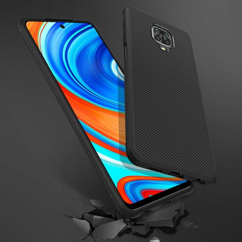 Kuori Xiaomi Redmi Note 9S / Note 9 Pro Musta Lenuo Twill Suojakuori