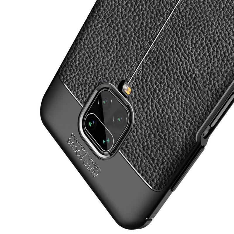 Kuori Xiaomi Redmi Note 9S / Note 9 Pro Punainen Musta Litsi Nahkaa