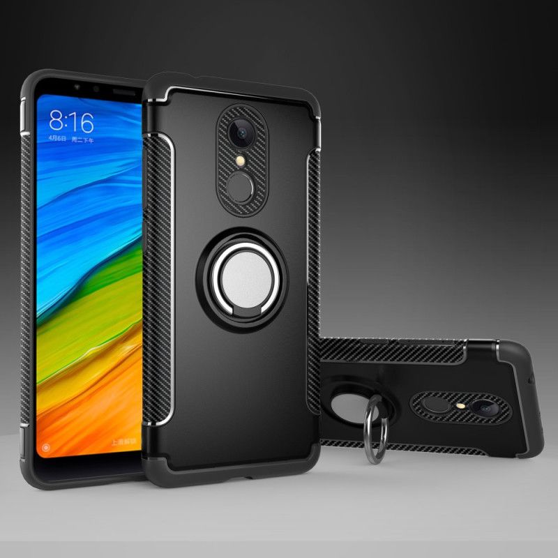 Kuori Xiaomi Redmi 5 Punainen Musta Hiilikuiturengas