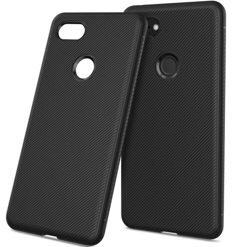 Kuori Google Pixel 3 XL Syaani Violetti Luistamaton Kudottu