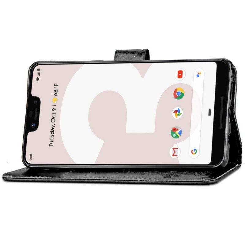 Suojakuori Google Pixel 3 XL Magenta Musta Neliapila