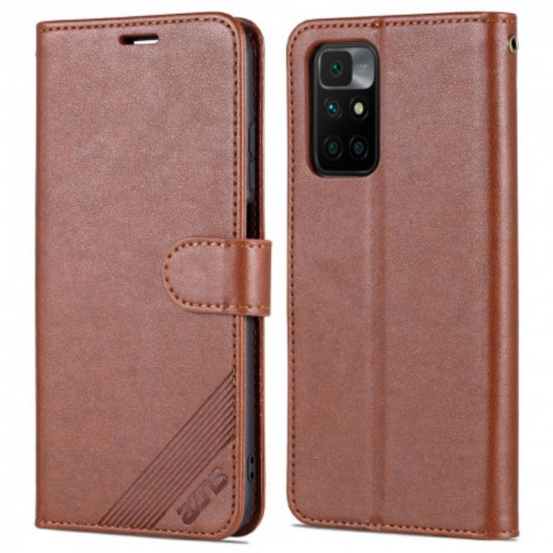 Flip Kotelot Xiaomi Redmi 10 Azns Faux Leather Suojakuori