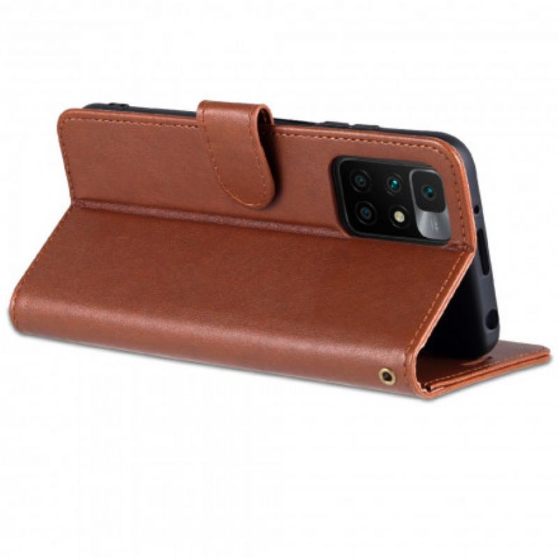 Flip Kotelot Xiaomi Redmi 10 Azns Faux Leather Suojakuori