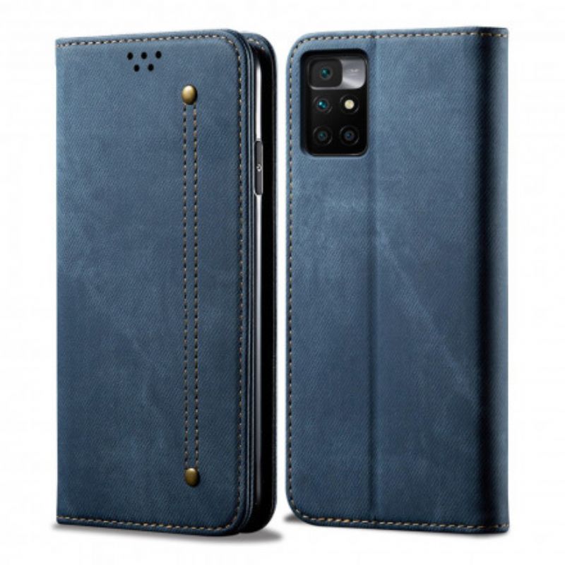 Flip Kotelot Xiaomi Redmi 10 Denim Kangas