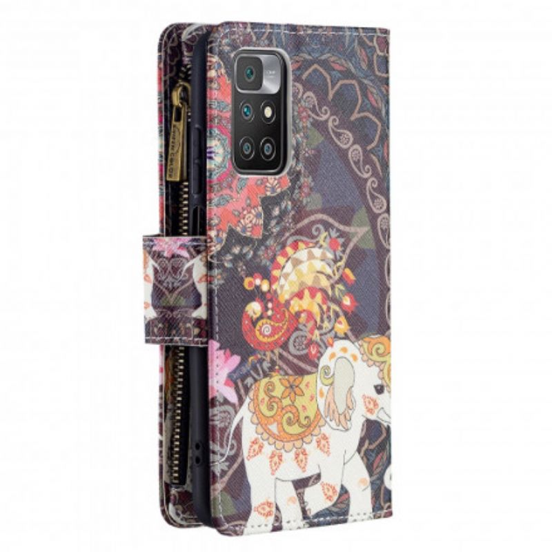 Flip Kotelot Xiaomi Redmi 10 Elephant-vetoketjullinen Tasku