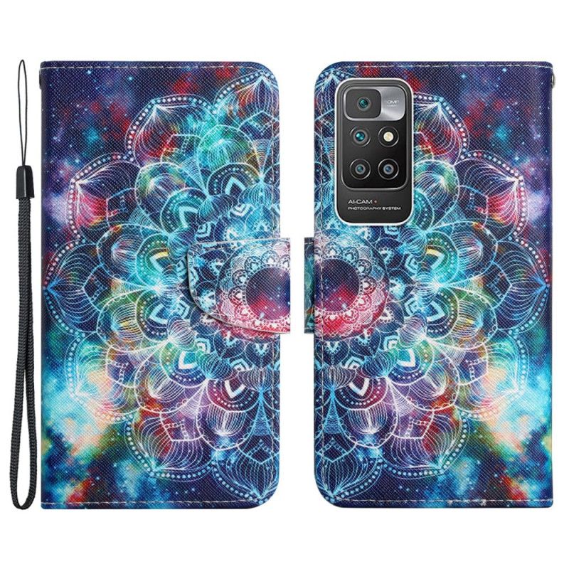 Flip Kotelot Xiaomi Redmi 10 Flashy Half Strappy Mandala