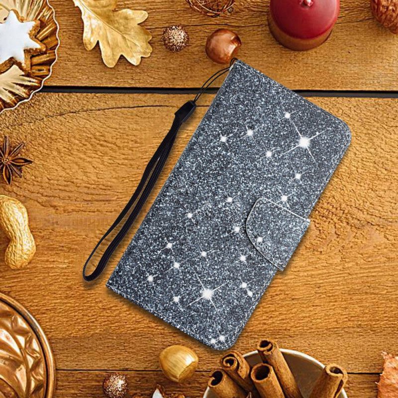 Flip Kotelot Xiaomi Redmi 10 Glitter Strappy Suojakuori