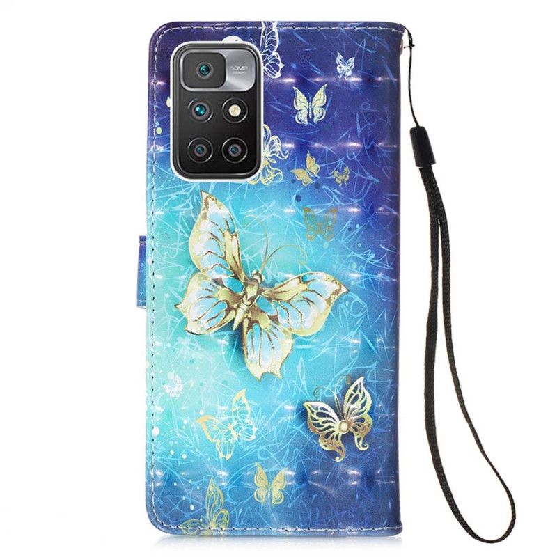 Flip Kotelot Xiaomi Redmi 10 Golden Butterflies