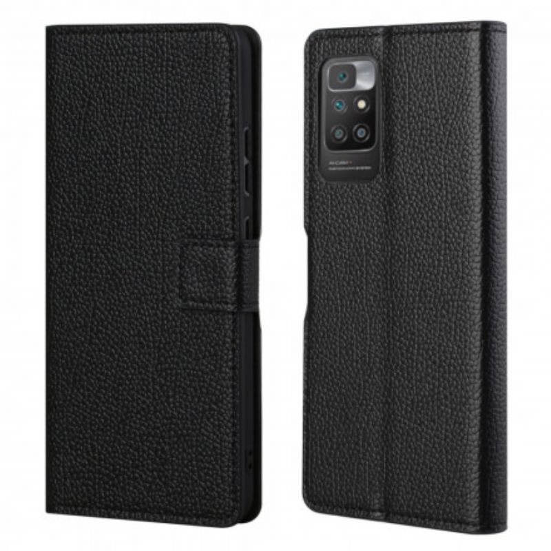 Flip Kotelot Xiaomi Redmi 10 Litchi Grain Leather Effect