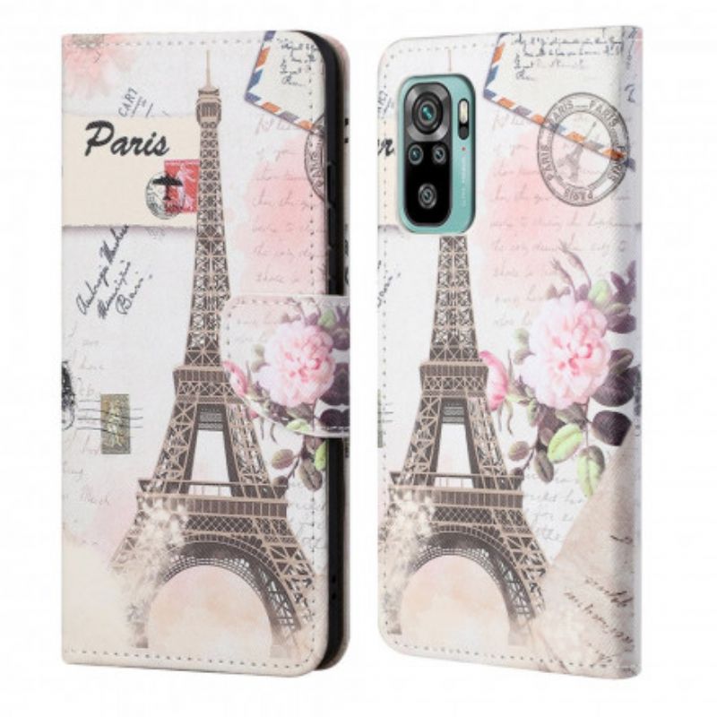 Flip Kotelot Xiaomi Redmi 10 Retro Eiffel-torni