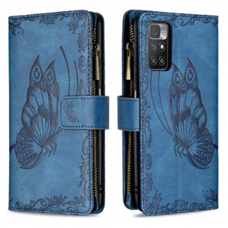 Kotelot Xiaomi Redmi 10 Puhelinkuoret Butterfly Baroque Vetoketjullinen Tasku