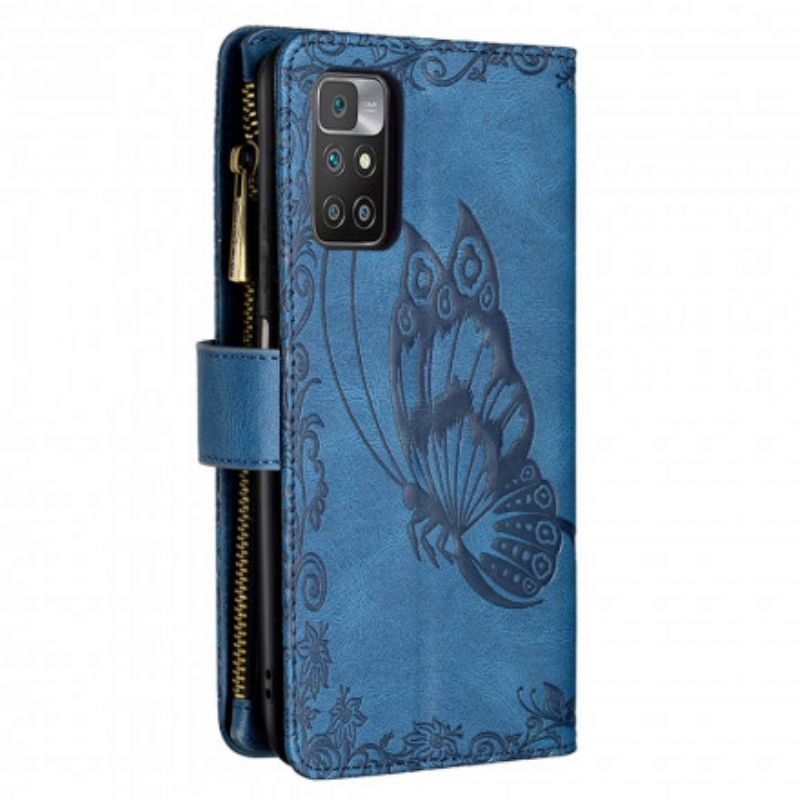 Kotelot Xiaomi Redmi 10 Puhelinkuoret Butterfly Baroque Vetoketjullinen Tasku